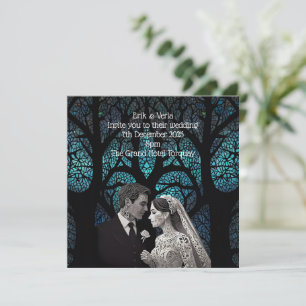 Couple mariage en papier sur arbre bleu de vie