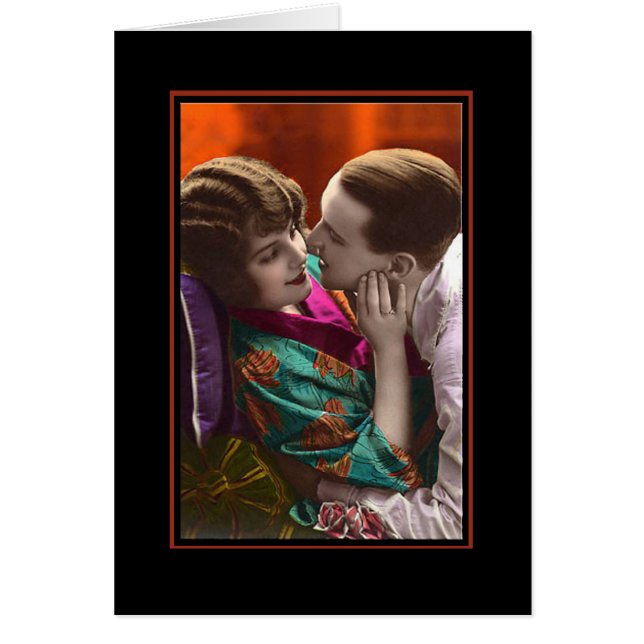 couple passionné vintage retro (Devant)