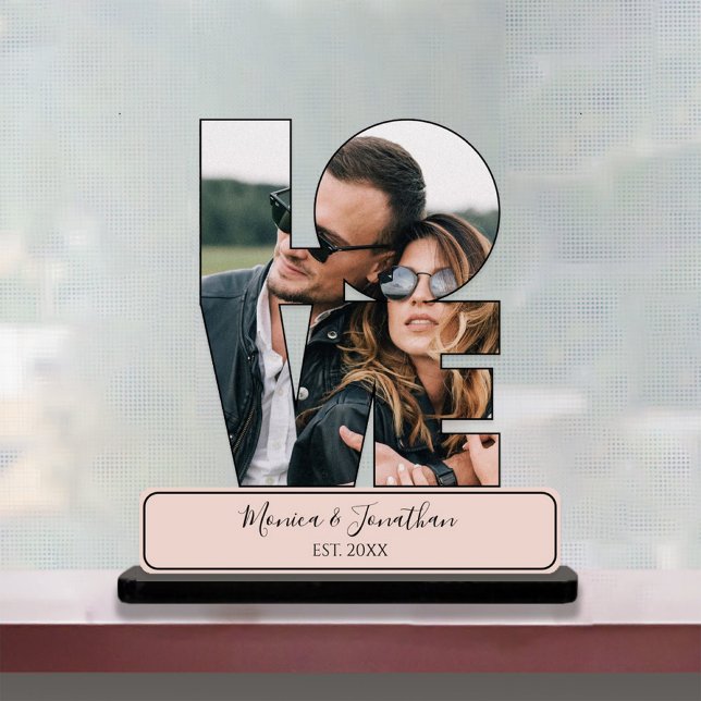 Couple personnalisé Amour photo Sculpture découpe (Personalized Couple Photo Love Sculpture Cutout)