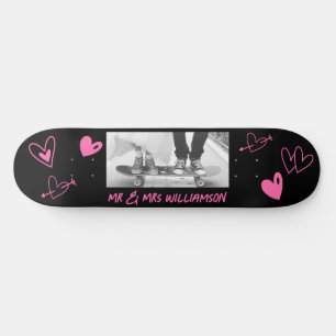Couple Personnaliser Mariage Skateboard