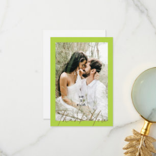 Couple Photo Chartreuse Mariage Blank Merci