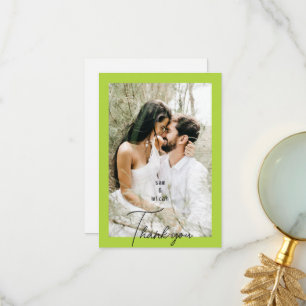 Couple Photo Chartreuse Mariage Blank Merci II