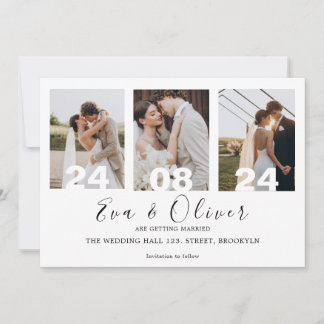 Couple Photo College Simple Faire-part de mariage
