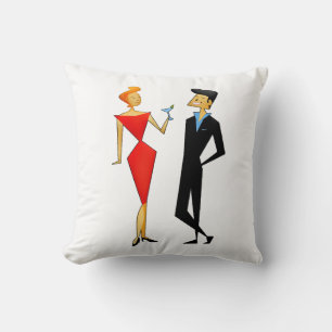COUPLE RÉTRO ANNÉES 1960 COUSSIN