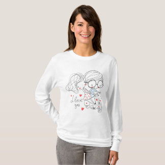 Couple Riding Vespa T-Shirt Romantique