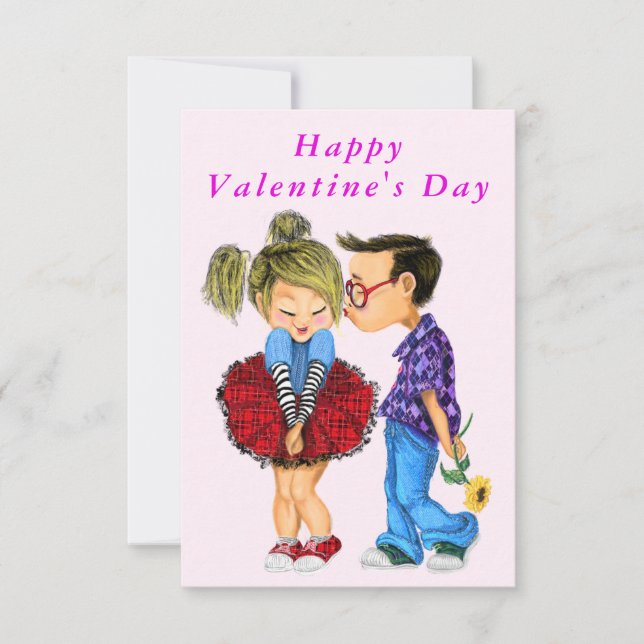 Couple romantique Cute Valentine's Day Cartes (Devant)