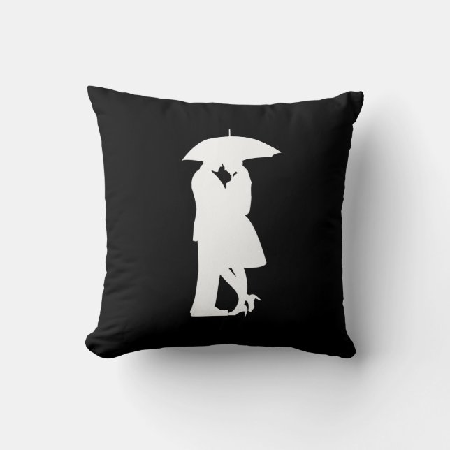 Couple romantique sous Coussin parapluie (Recto)