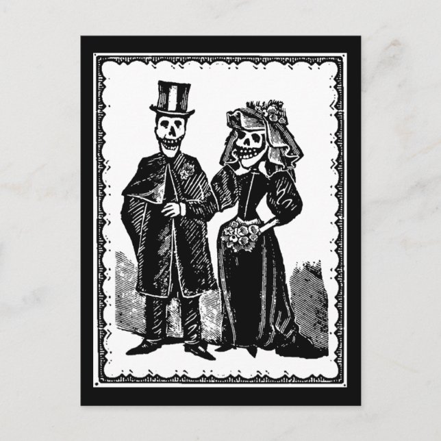 Couple squelette - Carte postale (Devant)