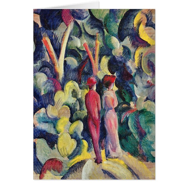 Couple sur la piste forestière par August Macke (Devant)