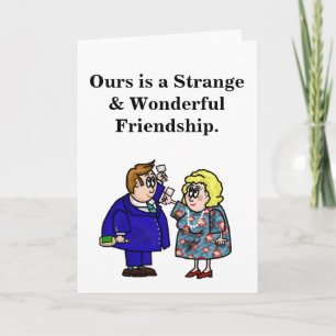 Couple Toasting Leur Carte De Voeux D'Amitié