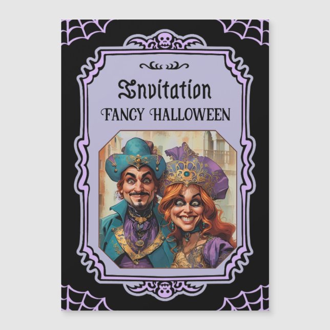 Couple vénitien violet mascarade (Devant)