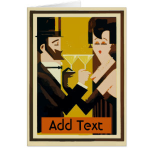 Couple vintage avec Champagne