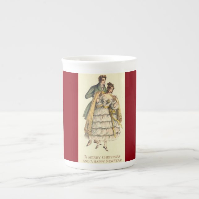 Couple vintage Victorien Noël Chine Mug (Devant)