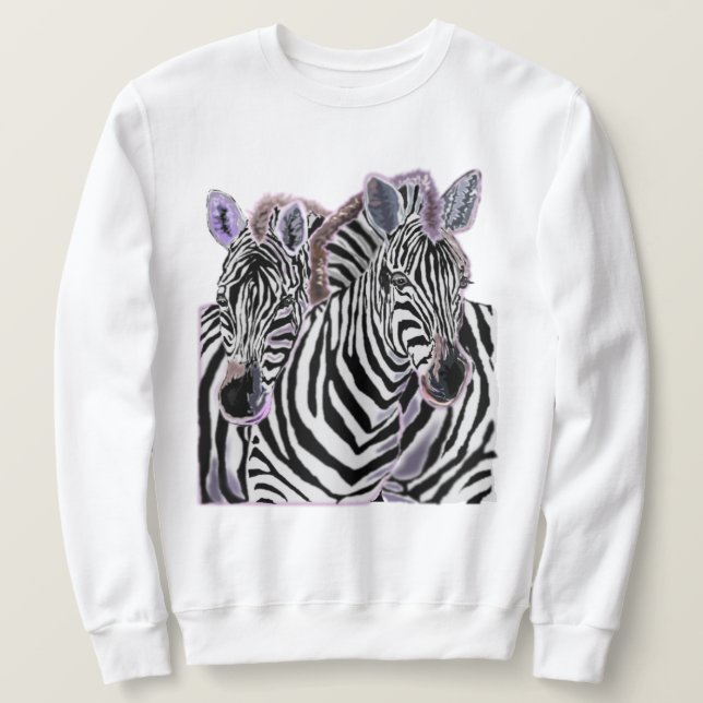 Couple Zebra Sweatshirt (Design devant)