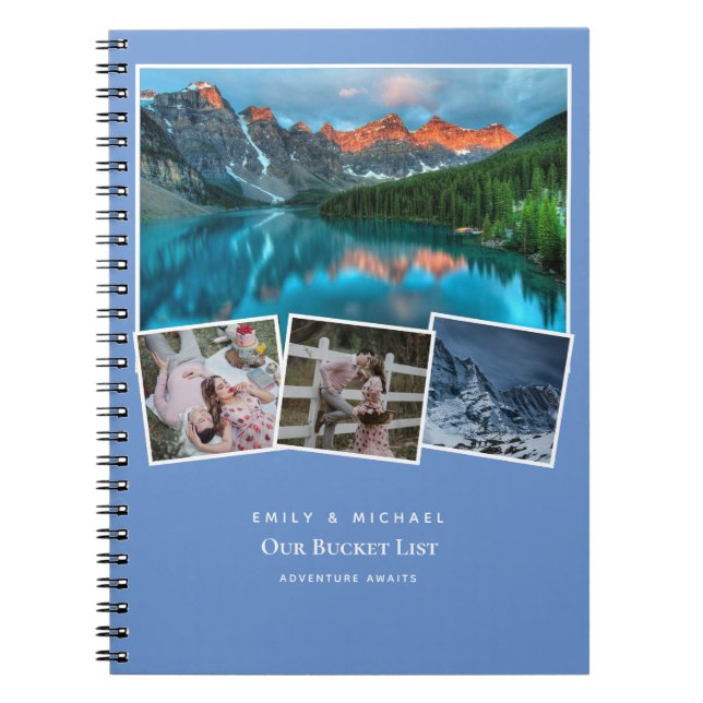 Couples BUCKET LIST Photo Collage Journal de marié (Devant)