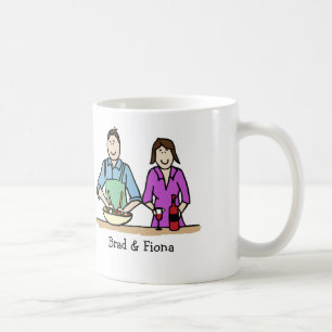 Couples de cuisine - tasse personnalisée de bande