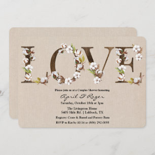 Couples Douche coton Alphabet Invitation
