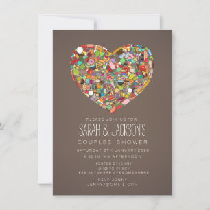 Couples Douche Foodies Invitation de la fête du co