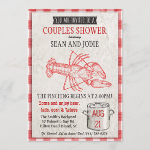 Couples Douche Fruits de mer Invitation à ébulliti