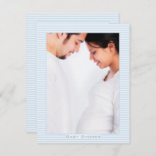 Couples enceintes Photo Baby Boy Shower Invitation