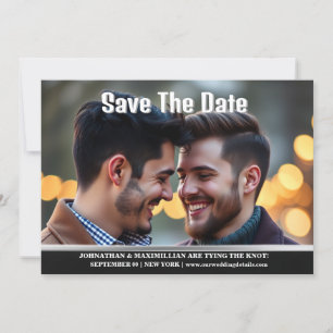 Couples fiançailles lgbtq faire-part gays hommes