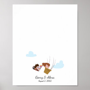 Couple's Love Flight Thumbprint Livre d'or