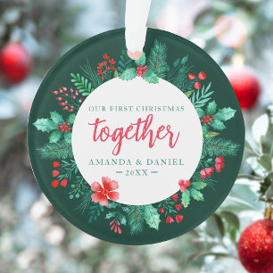 Couple's Our First Christmas Together Wreath
