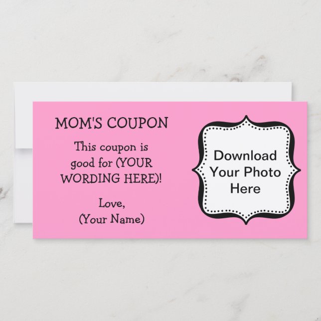 COUPON CADEAU PERSONNALISÉ POUR MOM (Devant)