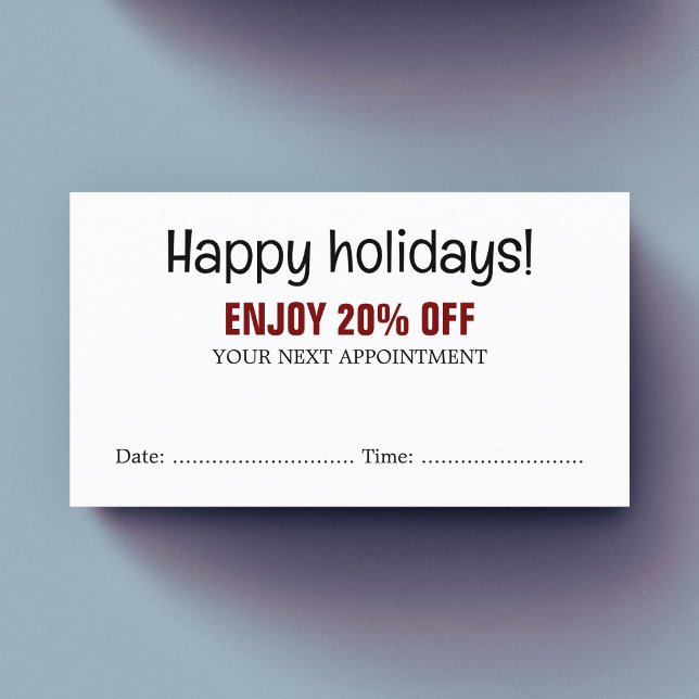 Coupon de rendez-vous de salon Cool Bold Noir Blan (Créateur téléchargé)