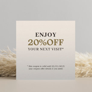 Coupon de salon de beauté moderne et élégant