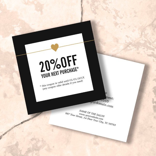 Coupon de salon de beauté simple et élégant (Créateur téléchargé)