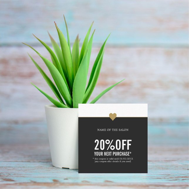 Coupon de salon de beauté simple et élégant (Créateur téléchargé)