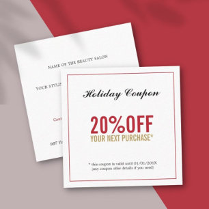 Coupon de salon de beauté simple et moderne