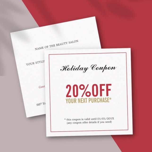 Coupon de salon de beauté simple et moderne (Créateur téléchargé)