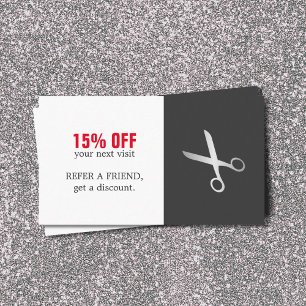 Coupon de salon de coiffure simple et moderne