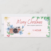 coupon de session photo de noël, carte cadeau