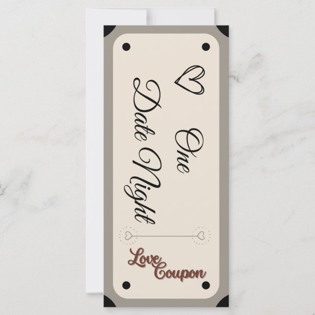 Coupon Jour Valentines modifiable (Devant)