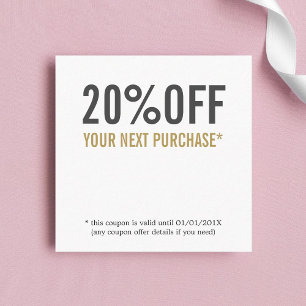 Coupon minimaliste de salon de beauté Gras Propre