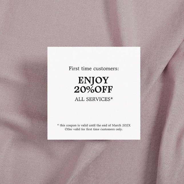 Coupon minimaliste élégant salon de beauté (Créateur téléchargé)