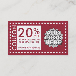 coupon personnalisable couleur
