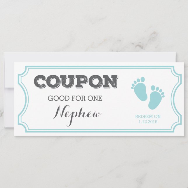 Coupon pour un Faire-part bébé Nephew (Devant)