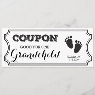 Coupon pour un petit-enfant Faire-part bébé