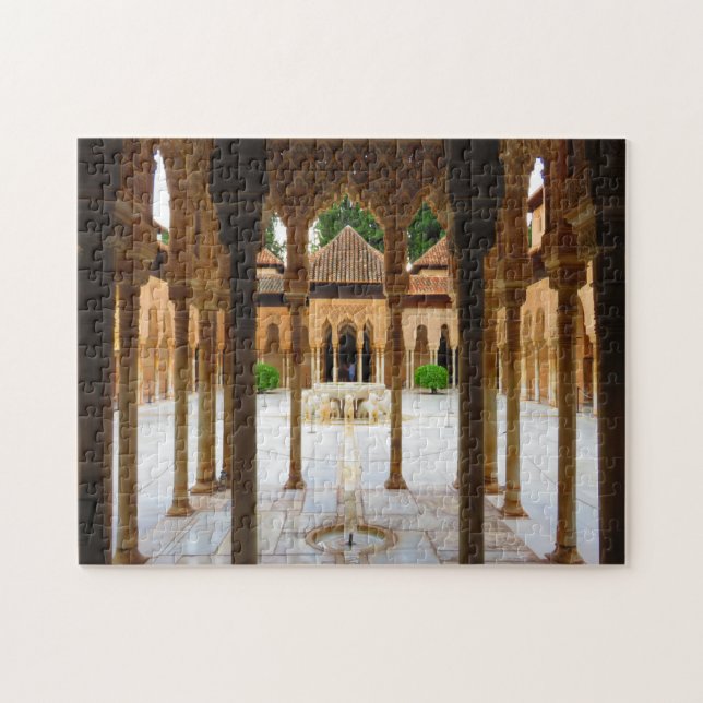 Cour des lions, Alhambra, Espagne - puzzle (Horizontal)