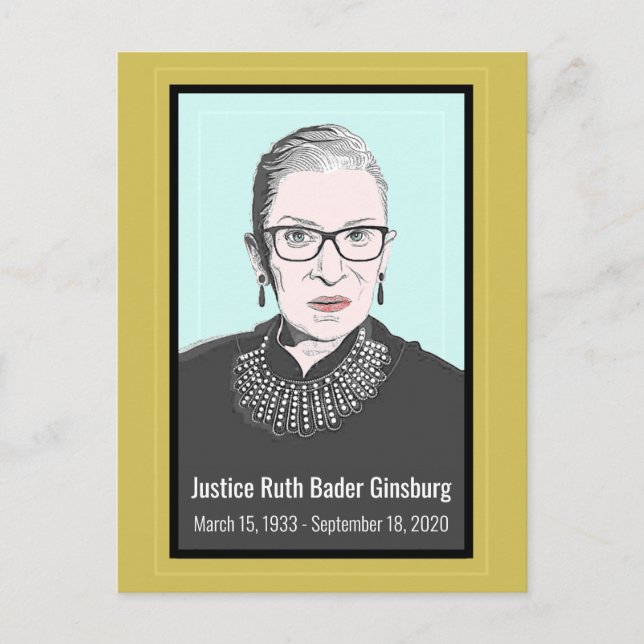 Cour Suprême Ruth Bader Ginsburg Carte postale (Devant)