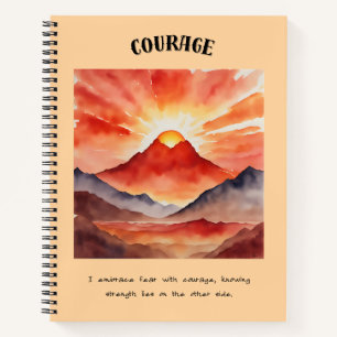 Courage Affirmation Carnet spiral