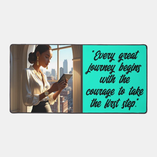Courage de Commencer – Tapis de Bureau Inspirant p (Recto)