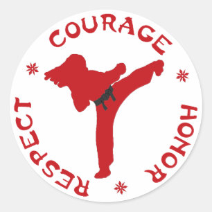 Courage Honneur Respect Stickers Lady