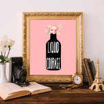 Courage Liquide, Puns À Vins, Posters Drôle<br><div class="desc">Connaissez-vous une grande histoire qui a commencé avec la salade ? Moi non plus. Cette impression fait un cadeau génial pour les amateurs de vin.</div>