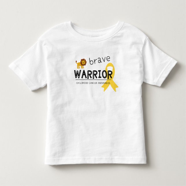 courageux guerrier cancer lion tout-petit T-Shirt (Devant)
