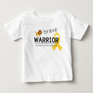courageux guerrier lion cancer enfant bébé T-shirt